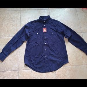 Blue button down dress shirt